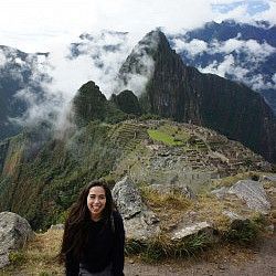 International Studies major Alex Benitez will spend the 2013-2014 academic year in France thanks to a Teaching Assistant Program award. She is shown here at Machu Picchu, one of several places she had the opportunity to visit during a fall 2011 stay in Peru as part of a Gilman International Fellowship.