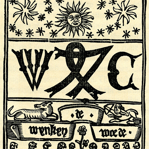 One of Wynkyn de Worde's devices reproduced by Grabhorn Press.  