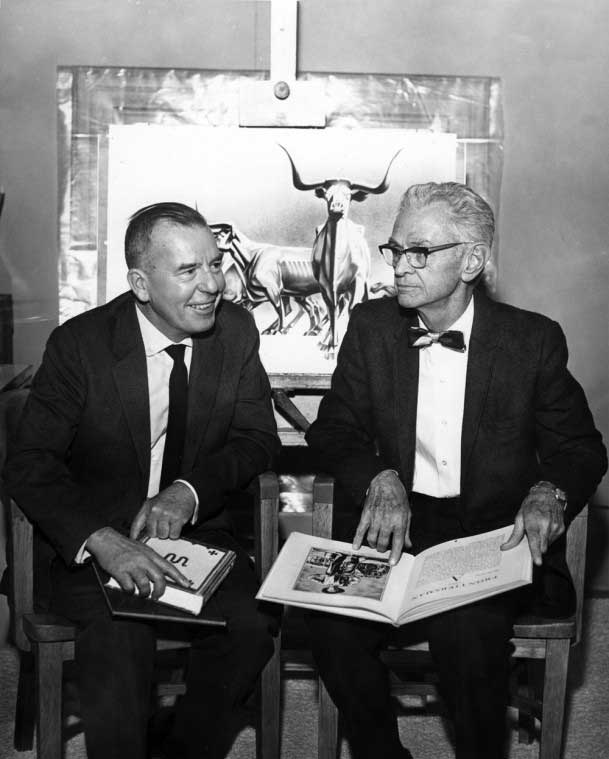 Tom Lea (L) and Carl Hertzog (R), 1967