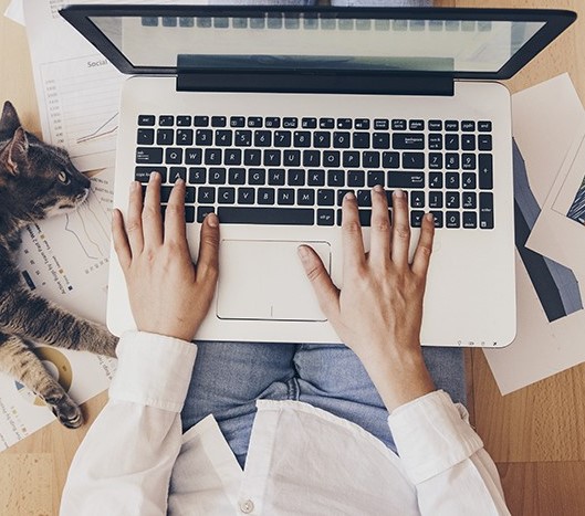 Girl with laptop