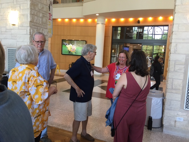 Patrick Veerkamp and John Chapman chat at gathering