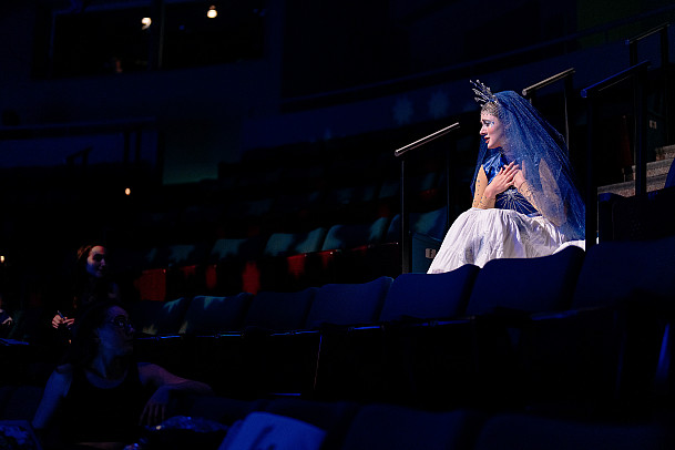 Junior, Marley Wickersham, portraying Luna in the Sarofim School of Fine Arts' production of Luna, photographed by Carlos Barron