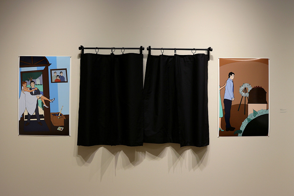 Christine Gutierrez, Interruption Interruption (Covered), Digital, Four 22x34 Prints, 2020