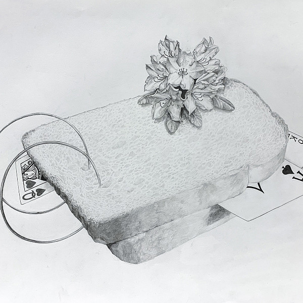 Rebecca Butterworth, Self Portrait, Graphite, Drawing I, Instructor: Ron Geibel