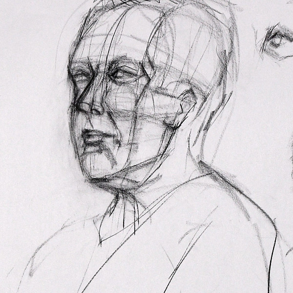 Joseph Nguyen, Head, Charcoal, Drawing II, Instructor: Victoria Star Varner