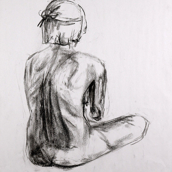 Izzy Richey, Figure Drawing, Charcoal, Drawing II, Instructor: Victoria Star Varner