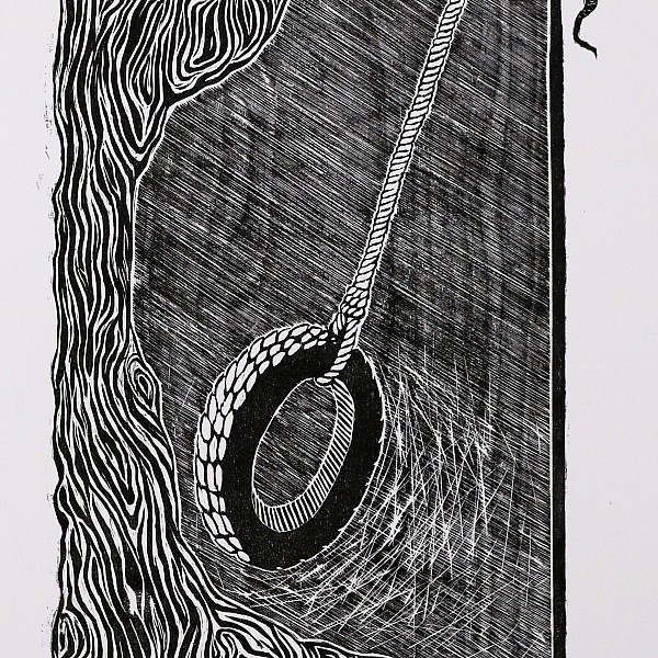 Lily Loose, Reminisce, Woodcut, 18 x 12, Printmaking, Instructor: Seth Daulton