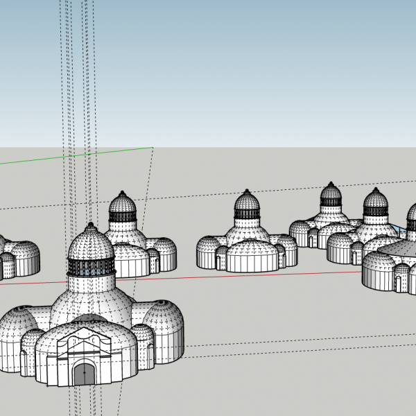 Aris Wells, Baroque Church, Sketchup Model, Architecture, Instructor: Thomas Howe