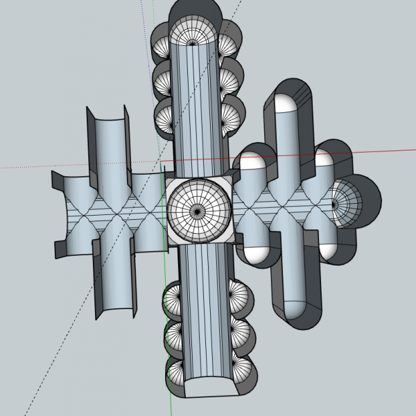 Oliver Johnson, Baroque Church, Sketchup Model, Architecture, Instructor: Thomas Howe
