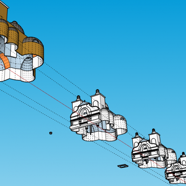 Santiago Fernandez, Baroque Church, Sketchup Model, Architecture, Instructor: Thomas Howe