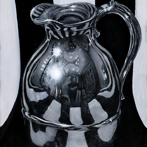 Maylin Sanchez, Metallic Vase, Oil on canvas, 12 x 10," Representational Painting, Instructor: Victoria Star Varner