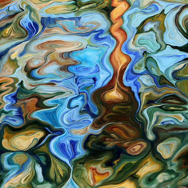 Ila Dannelley, Abstract Water, Oil on canvas, Representational Painting, Instructor: Victoria Star Varner