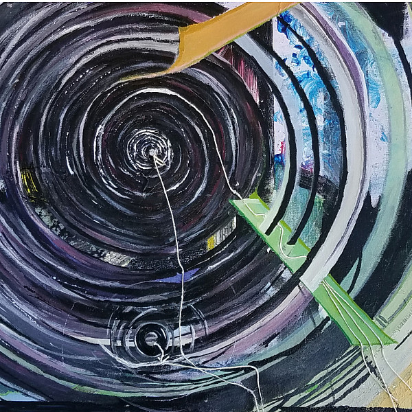 Jordan Farber, Tethered, Acrylic, 18 x 24," Abstract Painting, Instructor: Pehr Smith