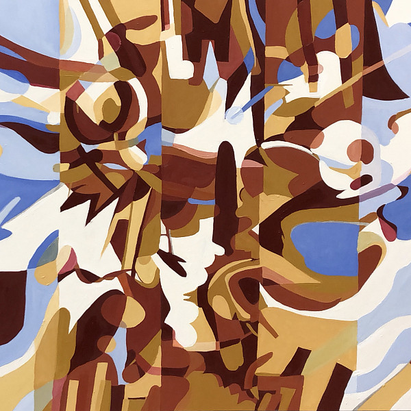 Summer Elliott, Dynamism, oil on canvas, 48 x 60, 2020, Intermedia Seminar, Instructor: Victoria Star Varner