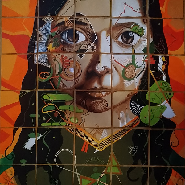 Ana Olvera, Untitled, oil on panel, 25 x 21, 2020, Independent Study, Instructor: Victoria Star Varner