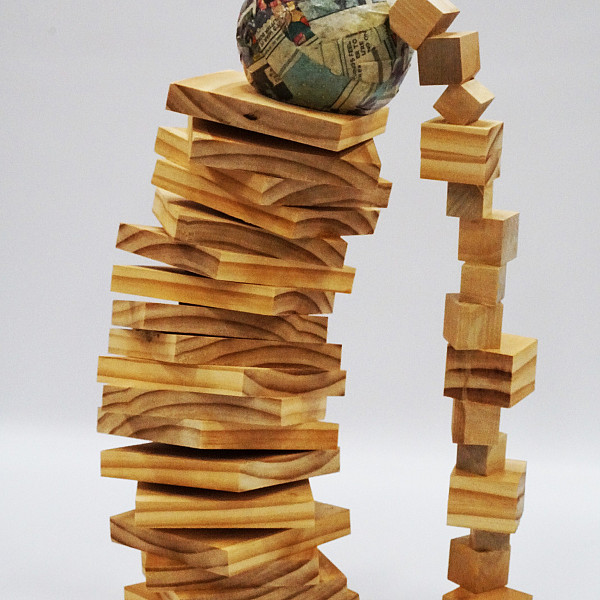 Charlotte Weeler, Wood, Stain, 12 x 7 x 20, Abstract Sculpture, Instructor: Mary Visser