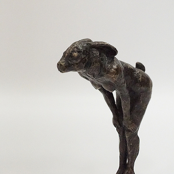 Maylin Sanchez, Bunny Kiss, Bronze, 3" x 6" x 7," Figurative Sculpture, Instructor: Mary Visser