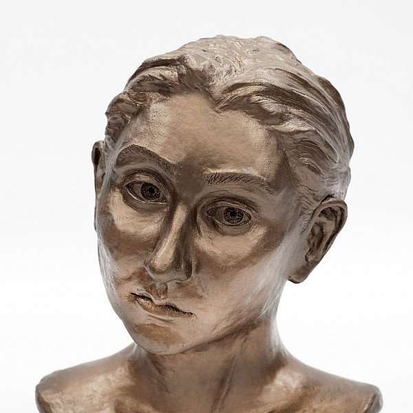 Olivia Gray, Thinking, Ceramic, 10" x 11" x 13," Figurative Sculpture, Instructor: Mary Visser