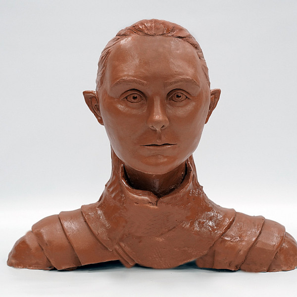 Paisley Humpert, Self Portrait, Ceramic, 18" x 10" x 15," Figurative Sculpture, Instructor: Mary Visser