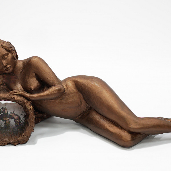 IlaDannelley, Tea Time, Ceramic, 21" x 9" x 8," Figurative Sculpture, Instructor: Mary Visser