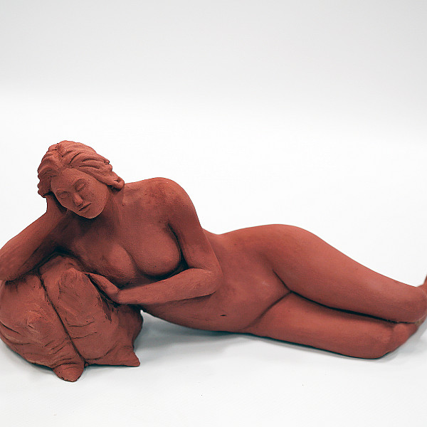 Maylin Sanchez, La Dormida, Ceramic, 18 x 6 x 8, Figurative Sculpture, Instructor: Mary Visser