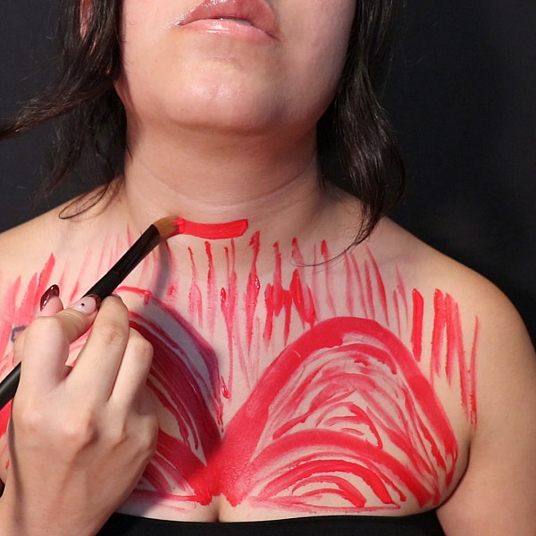 Maria Garcia, Red, Photo Still from Video, Intermedia Capstone, Victoria Star Varner