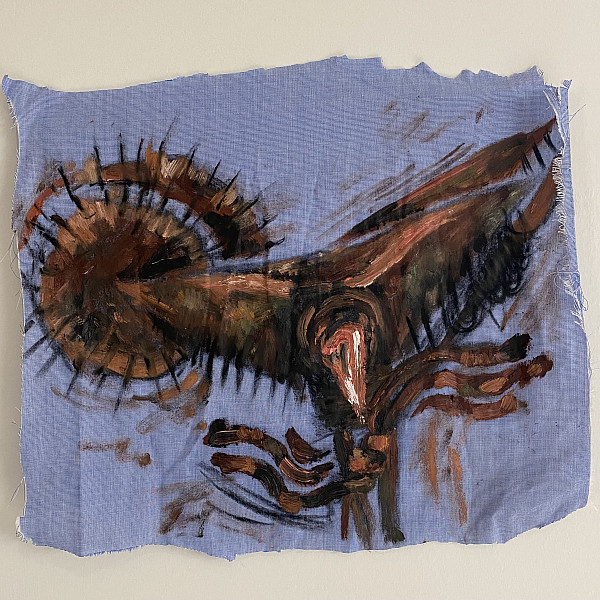 Lily Loose, Untitled, oil on fabric, 2021, Intermedia Seminar, Victoria Star Varner