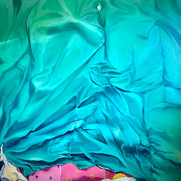 Mattie Mint, Rising above human fragility to create great things, Oil on Canvas, Intermedia Seminar, Victoria Star Varner