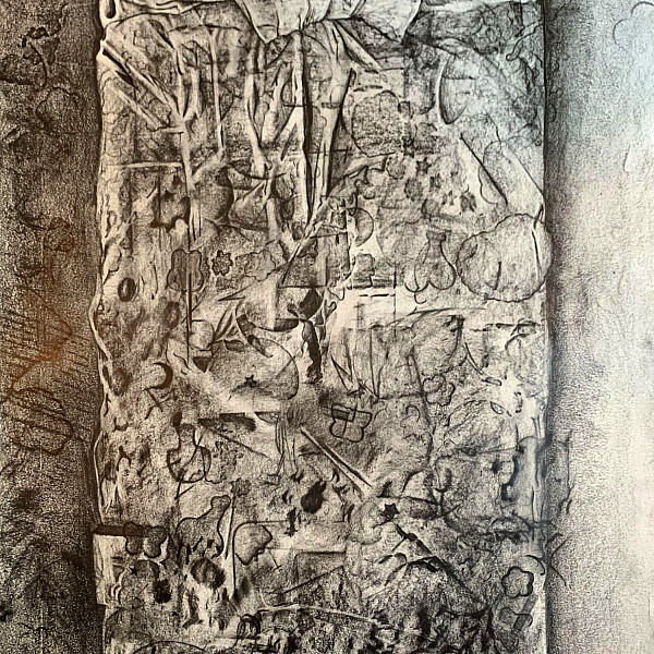Paisley Humpert, Bed I, Graphite on paper, Intermedia Seminar, Victoria Star Varner