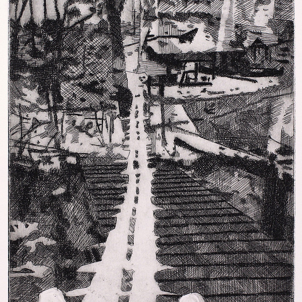 Summer Elliott, Bridge, Etching, Printmaking, Seth Daulton