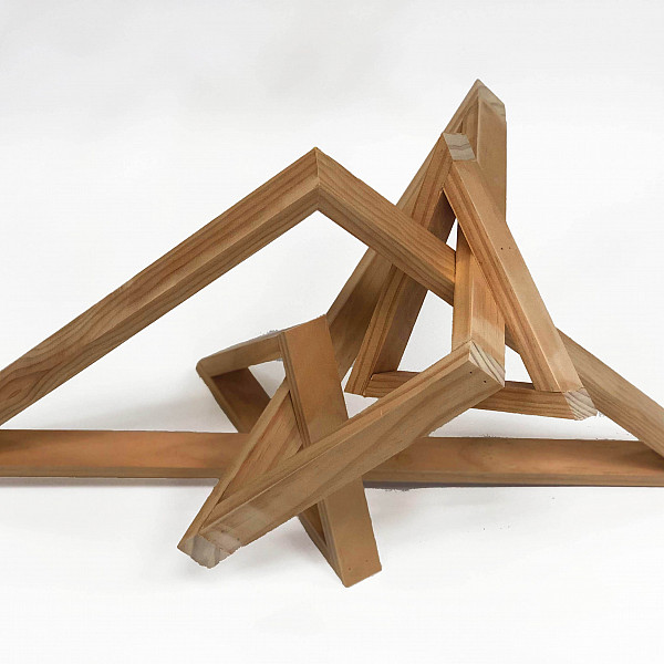 Katherine Davidson, Triangles, Baltic Birch, Abstract Sculpture, Mary Visser
