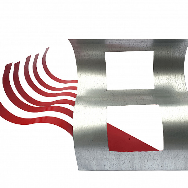 Grace Blitz, Red!, Metal, Abstract Sculpture, Mary Visser