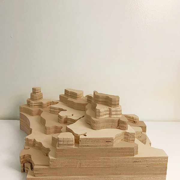 Paige Evans, Terrascape, Wood, Abstract Sculpture, Mary Visser