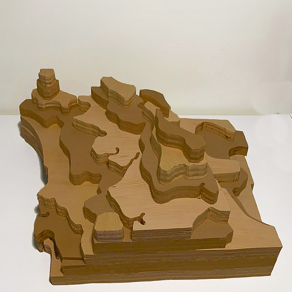 Paige Evans, Terrain, Wood, Abstract Sculpture, Mary Visser