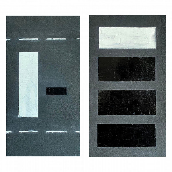 Yahya Hamdallah, Unseen, Oil paint on fabric on panel, Abstract Painting, Victoria Star Varner