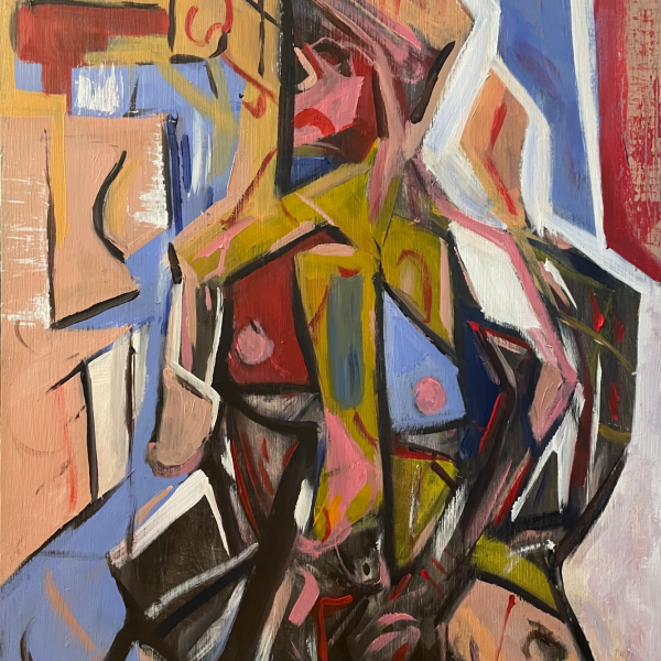 Joe Nguyen, Road map to My Body, Acrylic on board, Abstract Painting, Victoria Star Varner