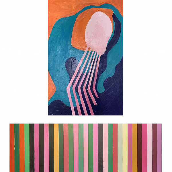 Holden Lum, Untitled, Oil on mdf, Abstract Painting, Victoria Star Varner