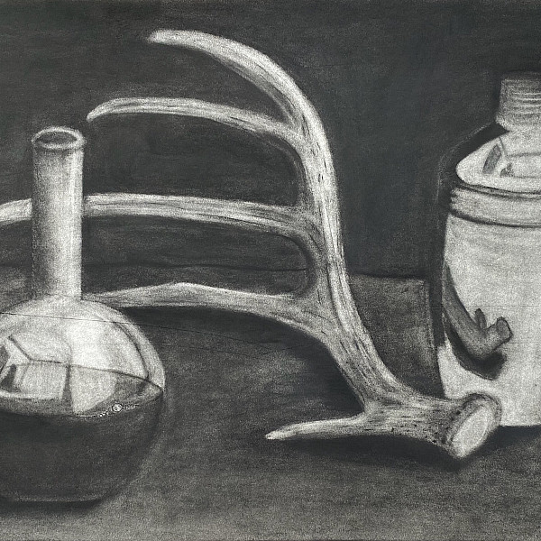 Lauren Evans, Untitled, Charcoal, Drawing 1, Kristen Van Patten