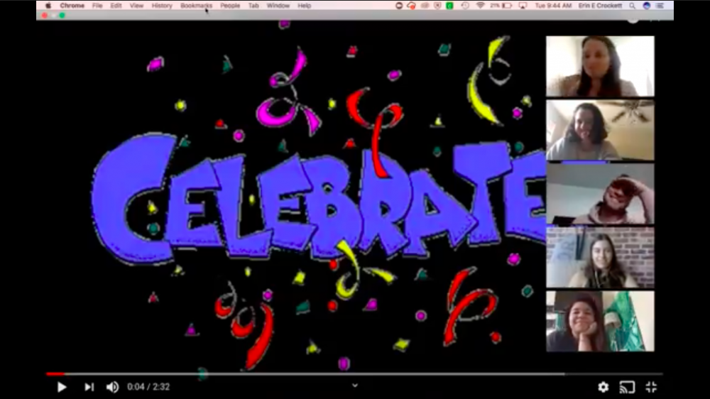 View into Erin Crockett's online class.