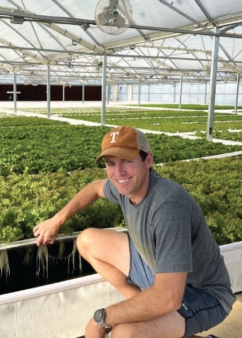 Kyle Massey founded Lone Star Lettuce Growers, a Georgetown-based greenhouse that supplies Southwestern with hydroponically-grown leafy l...
