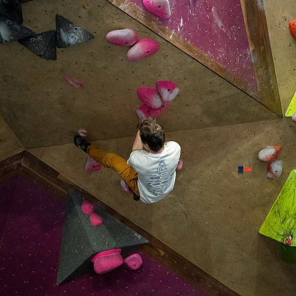 Climbing at Crux Climbing Center