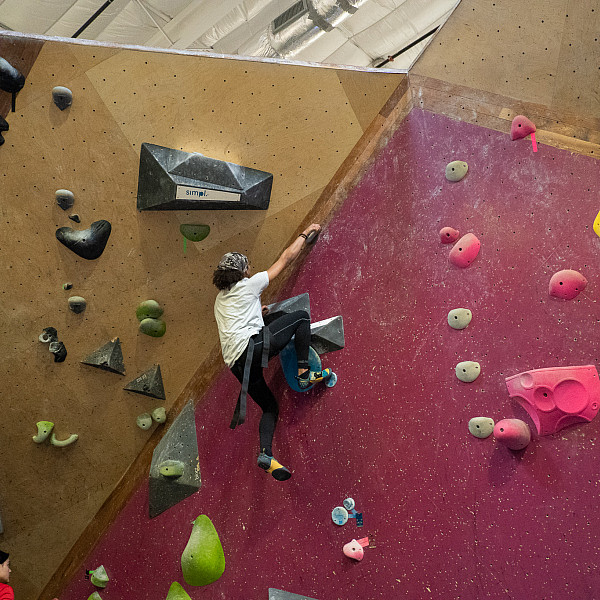 Climbing at Crux Climbing Center
