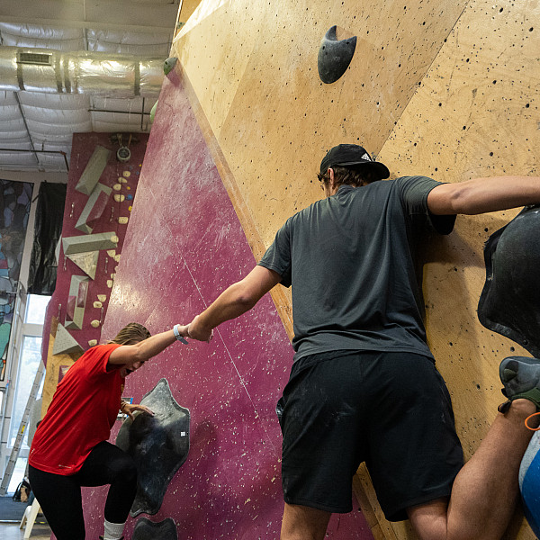 Climbing at Crux Climbing Center