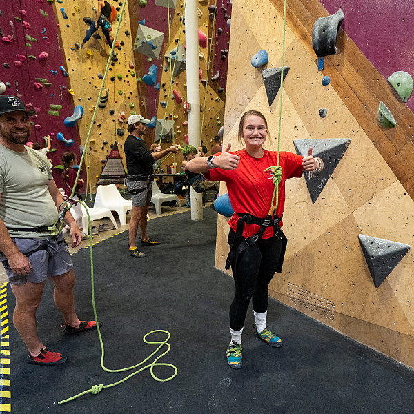 Climbing at Crux Climbing Center