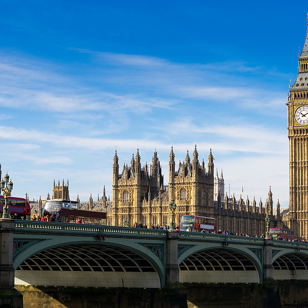 Big Ben and Westminster abbey in London, England