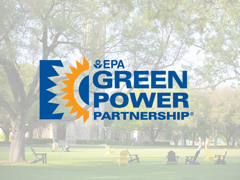 Southwestern University to be recognized as a leader in green energy for the eighth year in a row