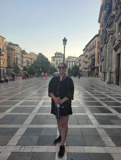 Grace Parmer in downtown Granada, after a walking tour of Sacromonte.